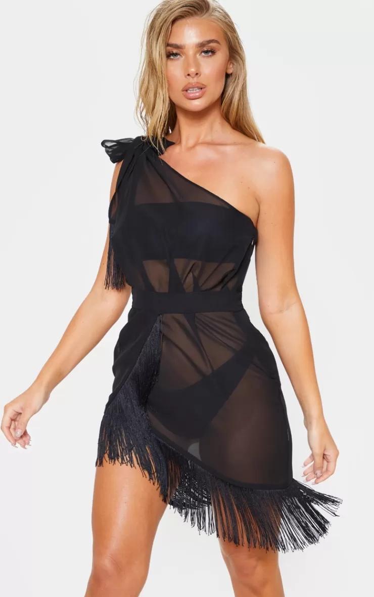 PrettyLittleThing Asymmetric Fringe Beach Dress< Bachelorette Party
