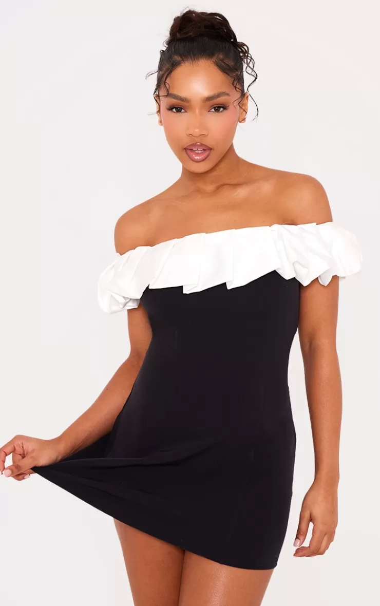 PrettyLittleThing Ruffle Detail Bandeau Mini Dress< Strapless Dresses