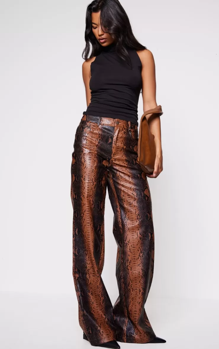 PrettyLittleThing Faux Snakeskin Pants< Going Out