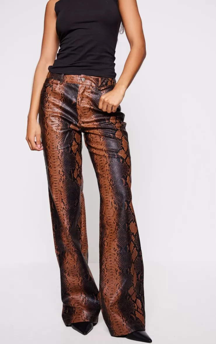 PrettyLittleThing Faux Snakeskin Pants< Going Out