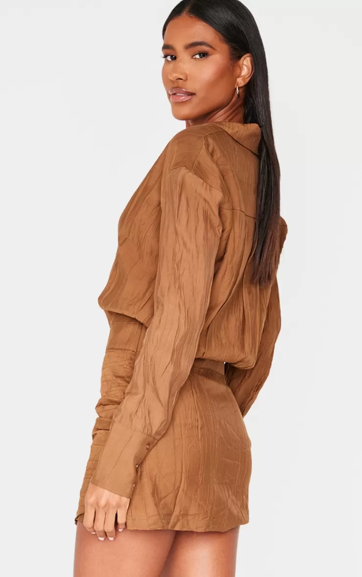 PrettyLittleThing Tie Detail Shirt Dress< Shirt Dresses