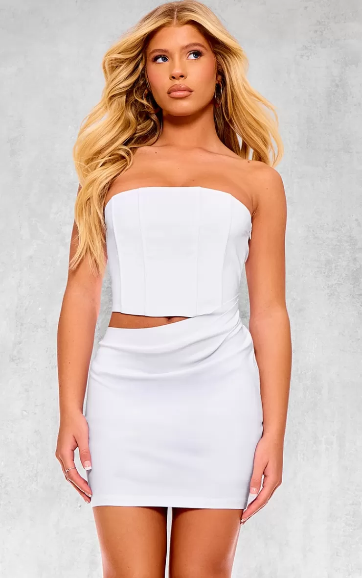 PrettyLittleThing Corset Boned Bandeau Cut Out Bodycon Dress< Engagement Dresses