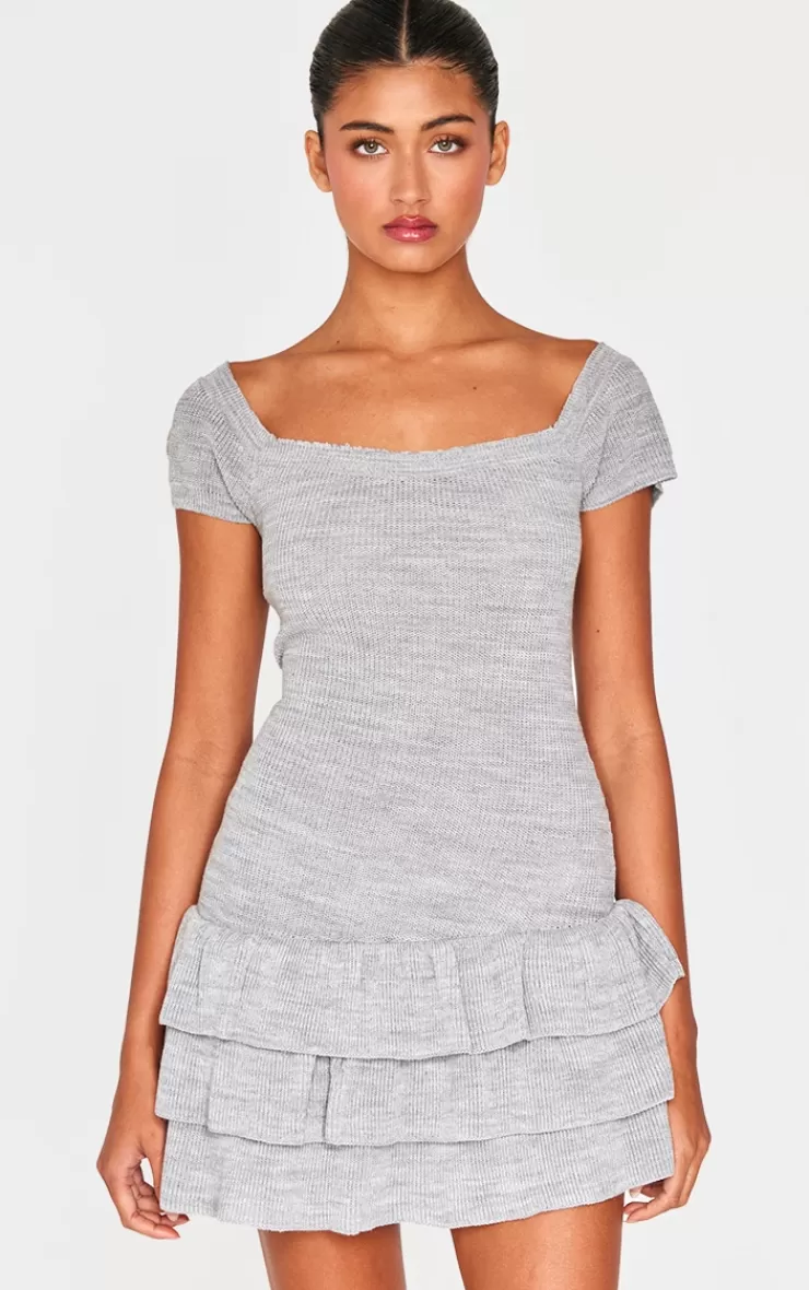 PrettyLittleThing Textured Knitted Rara Mini Dress< Mini Dresses