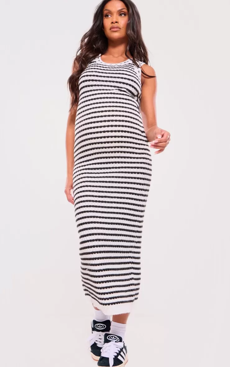 PrettyLittleThing Maternity Stripe Knitted Maxi Dress< Maxi Dresses