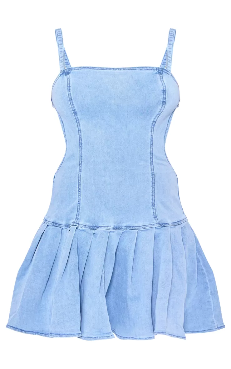 PrettyLittleThing Cut Out Side Pleated Skirt Mini Dress< Mini Dresses