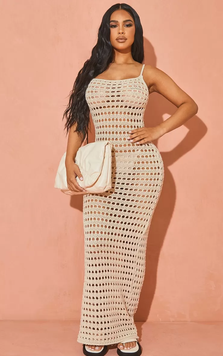 PrettyLittleThing Petite Crochet Maxi Dress< Maxi Dresses