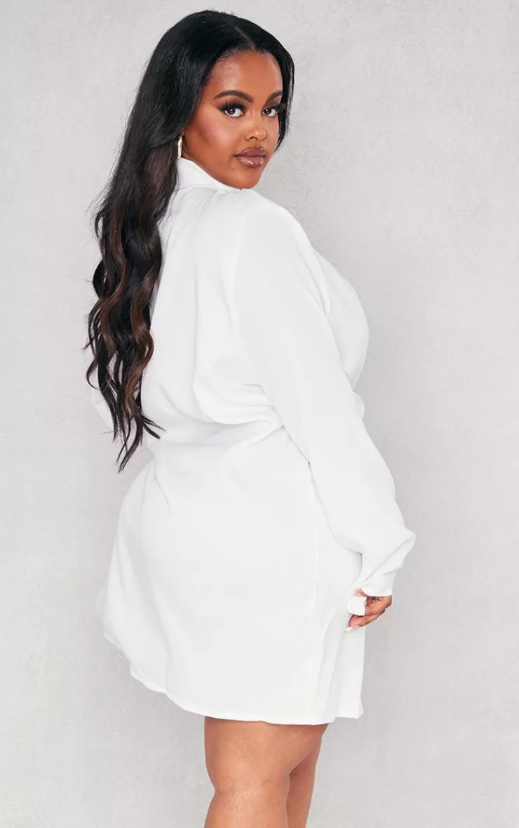 PrettyLittleThing Plus Oversized Double Breasted Blazer Dress< Wedding Shop