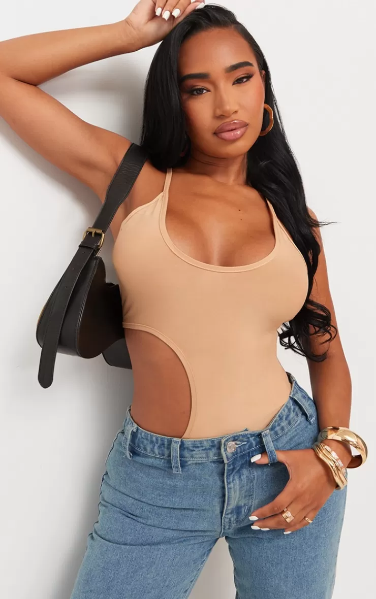 PrettyLittleThing Shape Slinky Cut Out Bodysuit< Going Out