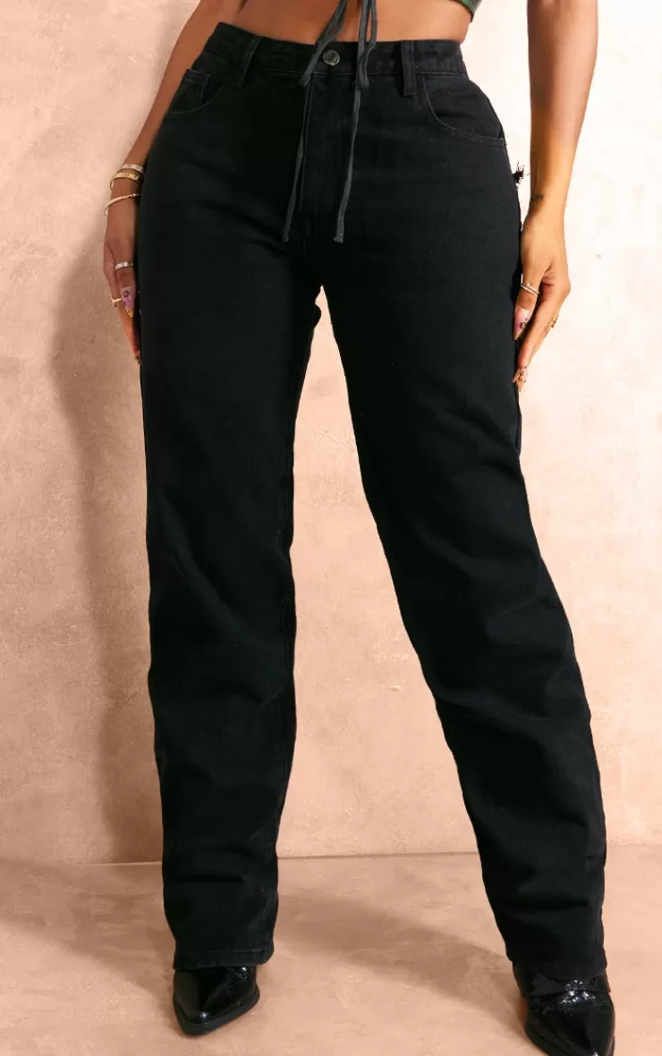 PrettyLittleThing Shape Denim Star Embossed Bum Detail Jeans< Going Out