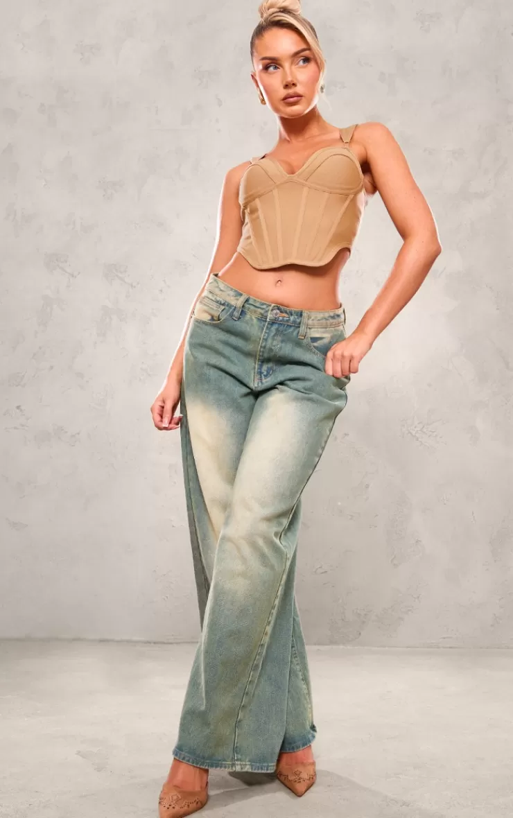 PrettyLittleThing Bandage Dip Hem Bust Cup Corset< Birthday