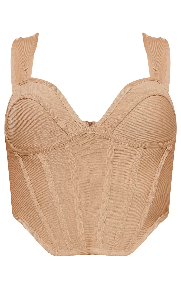 PrettyLittleThing Bandage Dip Hem Bust Cup Corset< Birthday