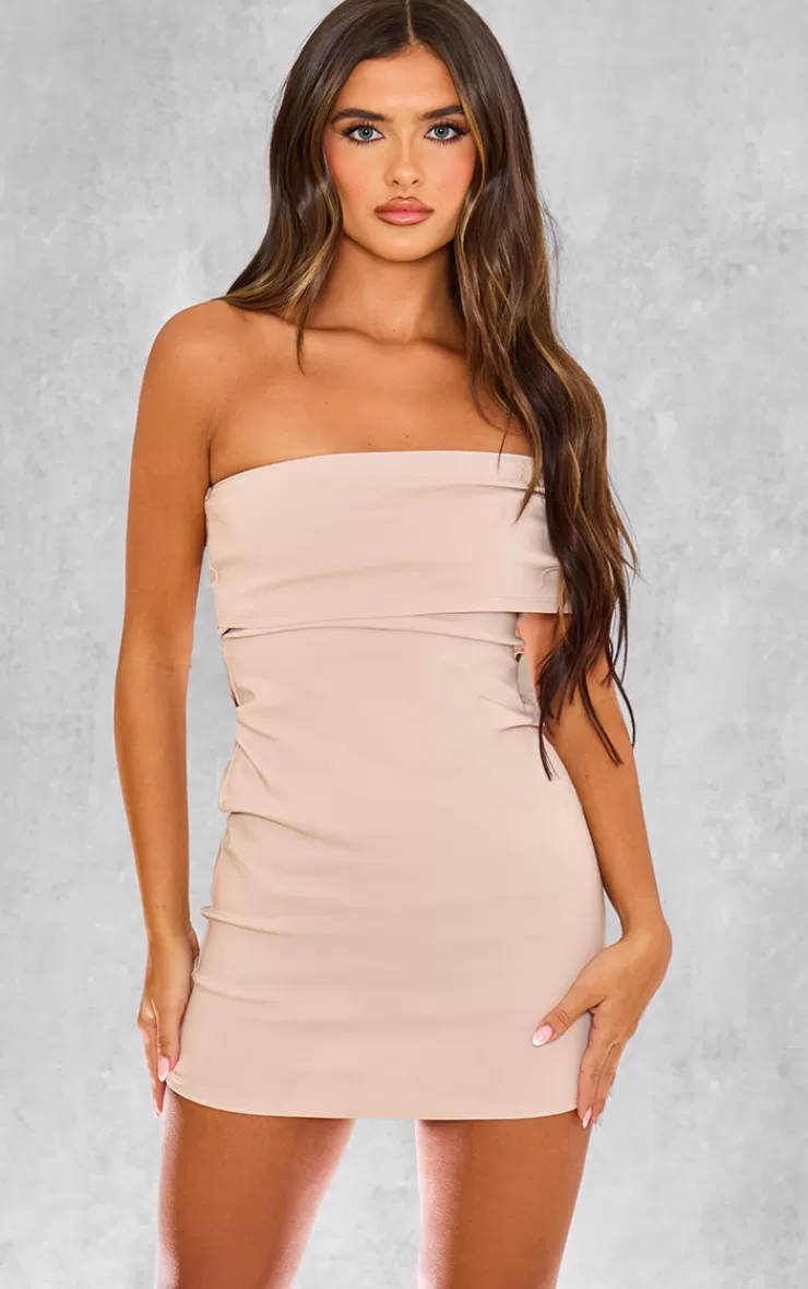 PrettyLittleThing Stretch Shoulder One Sleeve Mini Dress< Going Out