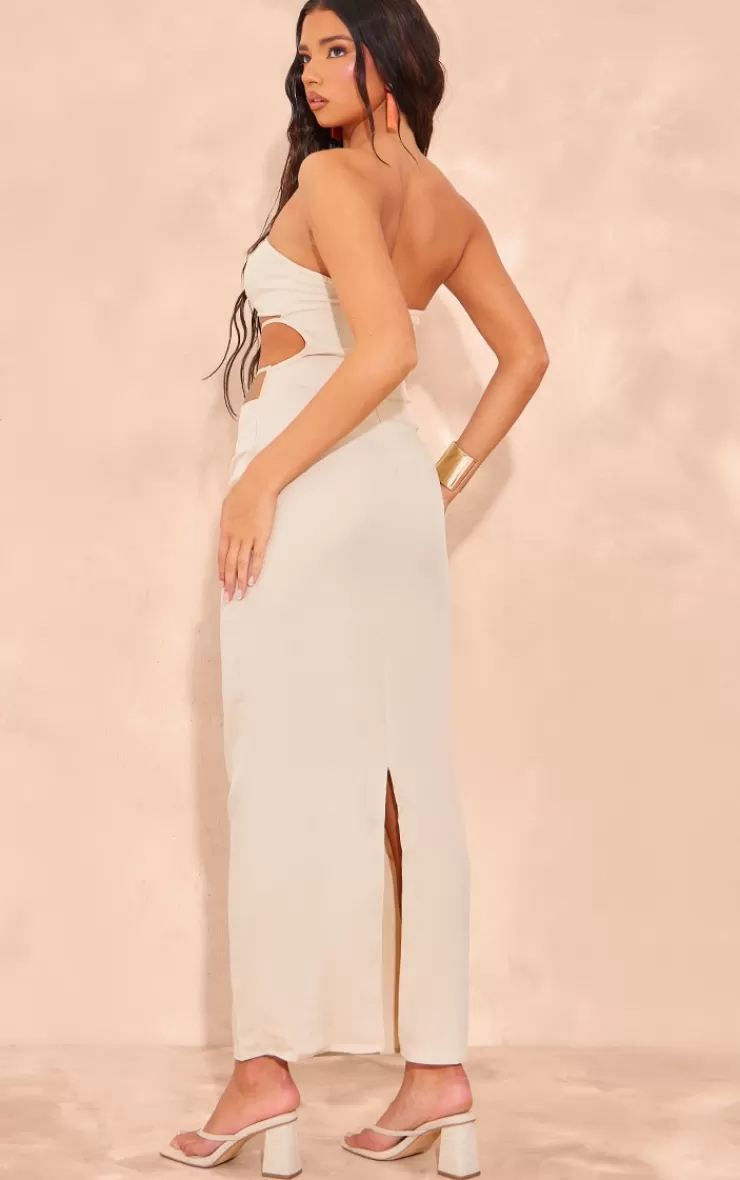 PrettyLittleThing Woven Cut Out Beaded Maxi Dress< Maxi Dresses