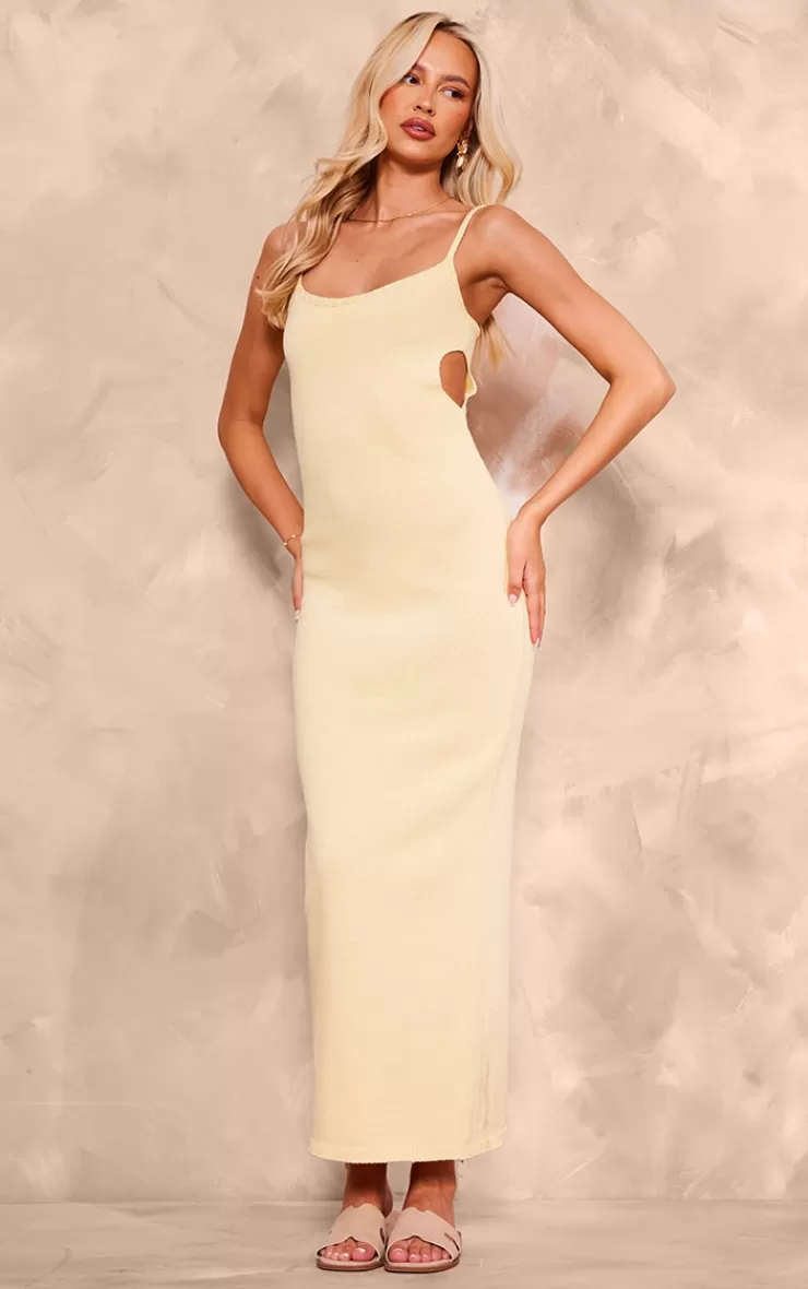 PrettyLittleThing Tall Cut Out Detail Knitted Midaxi Dress< Cut Out Dresses
